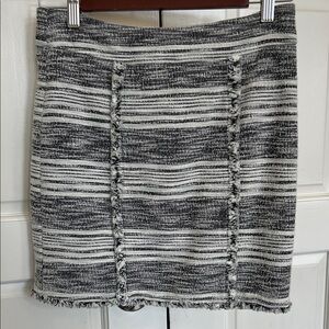1. State Monochrome Striped Pencil Skirt